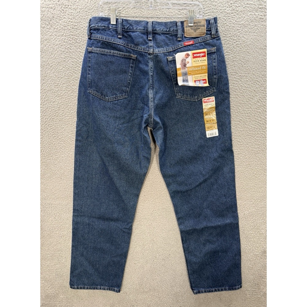 Wrangler Jeans Mens 36x32 Blue Relaxed Fit Workwear Chore Barn Grunge Skater NEW